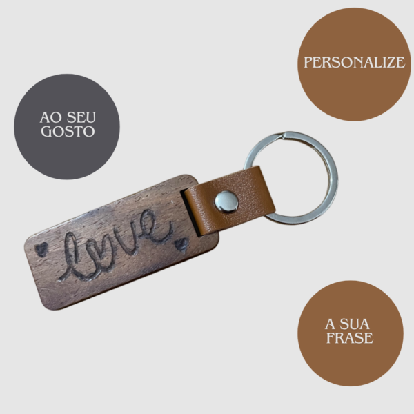 Porta Chaves em Madeira com Frase Personalizada - Image 3