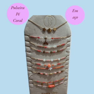Pulseira pé coral aço